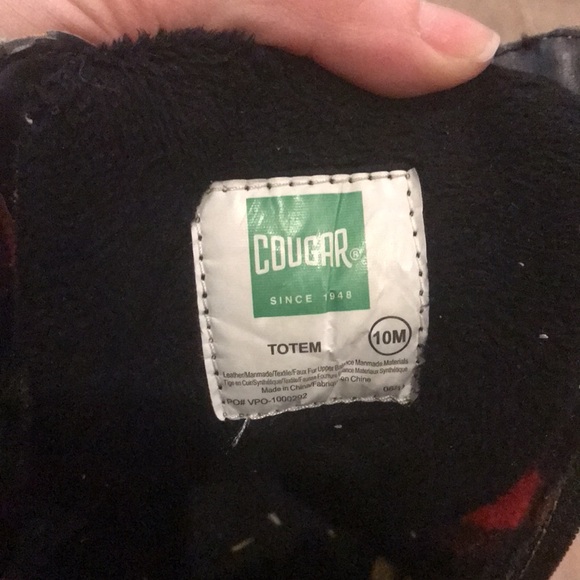 Cougar Totem boots plaid red brown - Picture 5 of 8